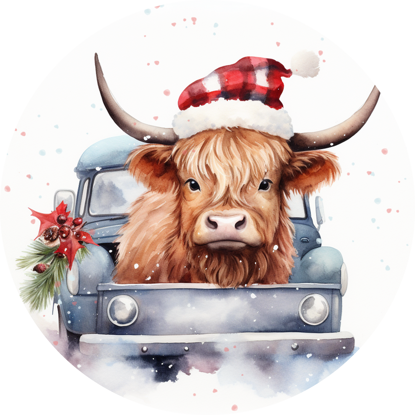 Highland in Truck Ornament