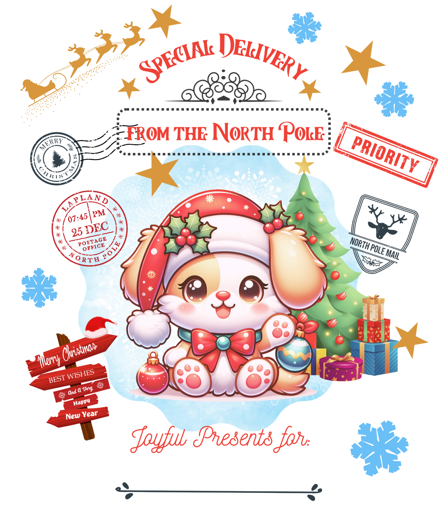 Christmas Bunny Santa Sack