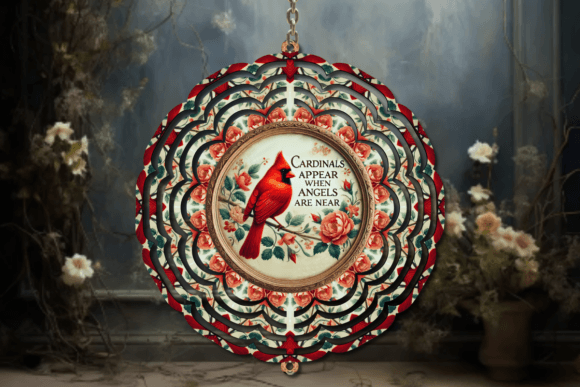 Cardinals appear when angels are near Wind Spinner