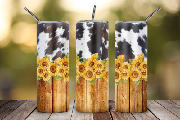 Cowhide Teal Sunflower
