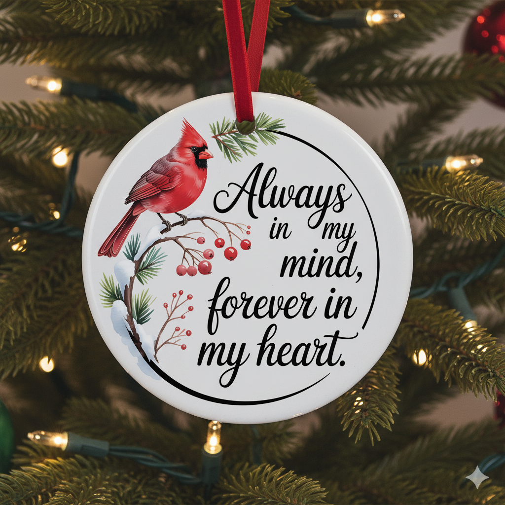 I am always with you cardinal ornament