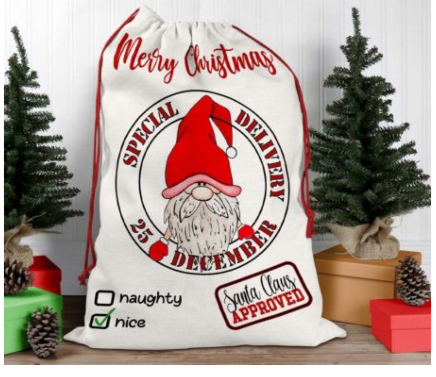Gnome Santa Sack