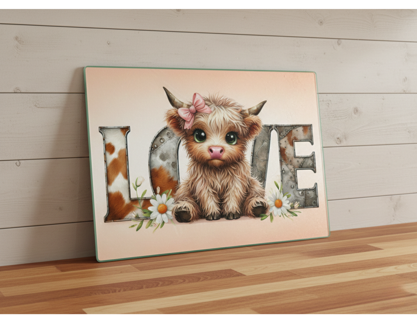 Love Highland Glass Cutting Board