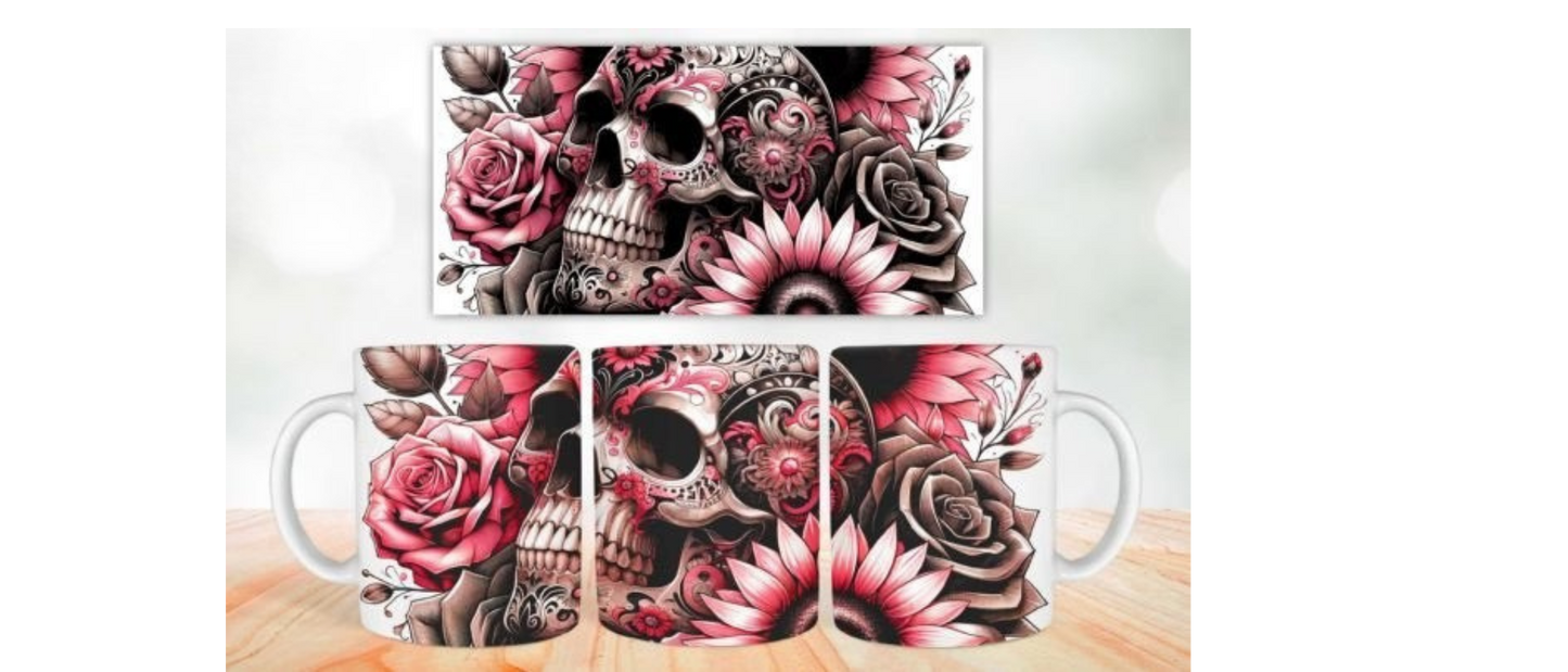 Pink Skull Mug