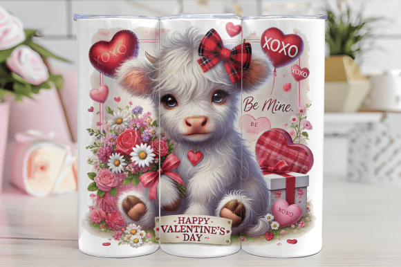 Valentine's Day White Cow