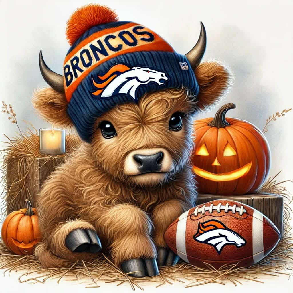 Broncos Highland Cow