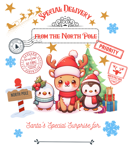 Reindeer & Penguin Santa Sack