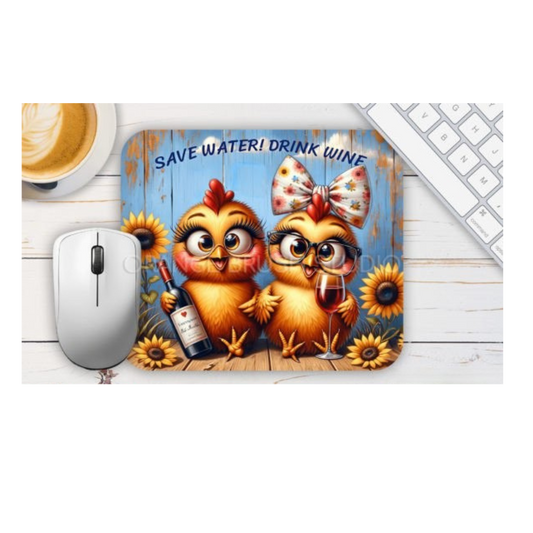 Cute Chicken Drink Wine