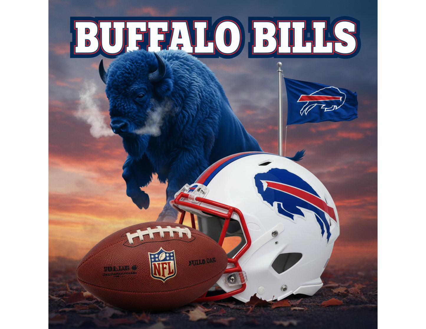 Buffalo Bills Glass Cutting Board