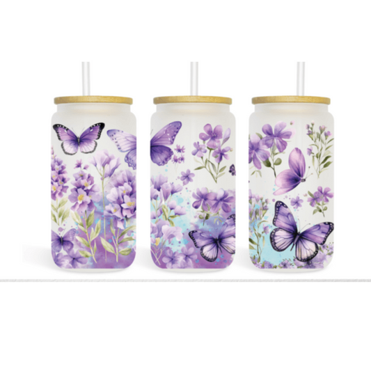 Butterfly Floral Purple