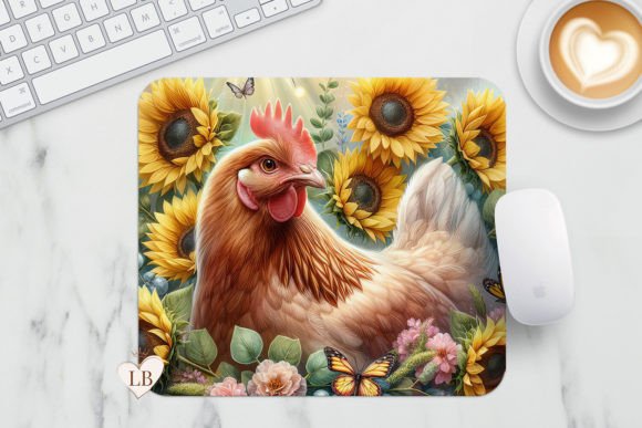 Chicken & Sunflowers