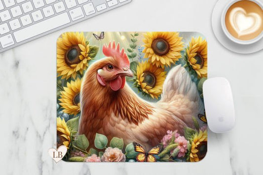 Chicken & Sunflowers