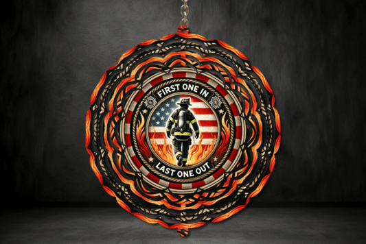 Firefighter Wind Spinner