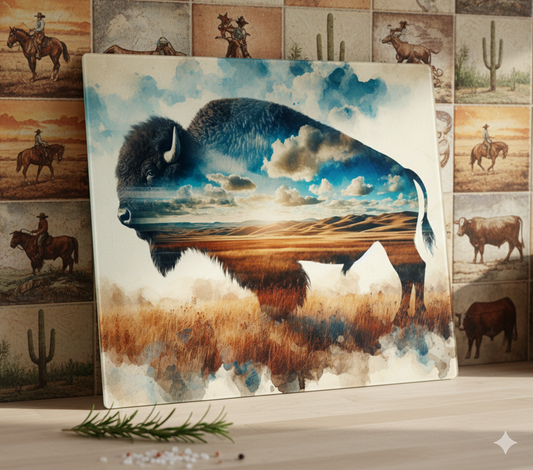 Buffalo Glass Cutting Board