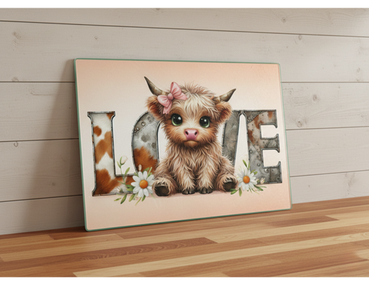 Love Highland Glass Cutting Board