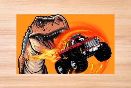 Dinosaur and Monster Truck
