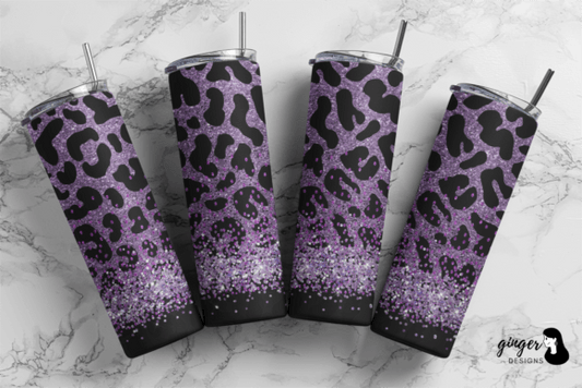 Purple Glitter Leopard