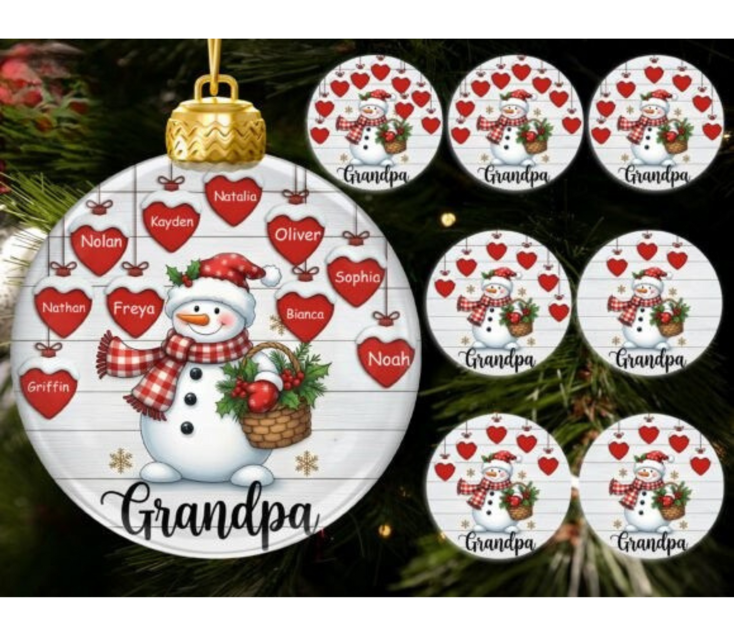 Snowman Family Ornament