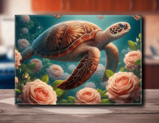 Turtle Glass Cutting Board